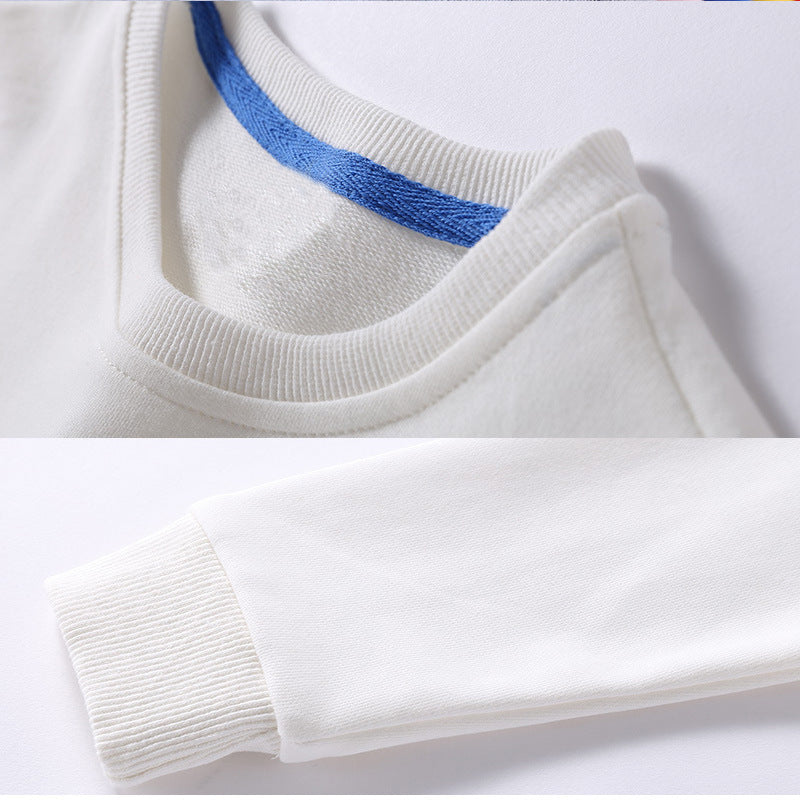 Boys Korean Round Neck Solid Color Loose Long Sleeve Pullover Boys Korean Round Neck Solid Color Loose Long Sleeve Pullover